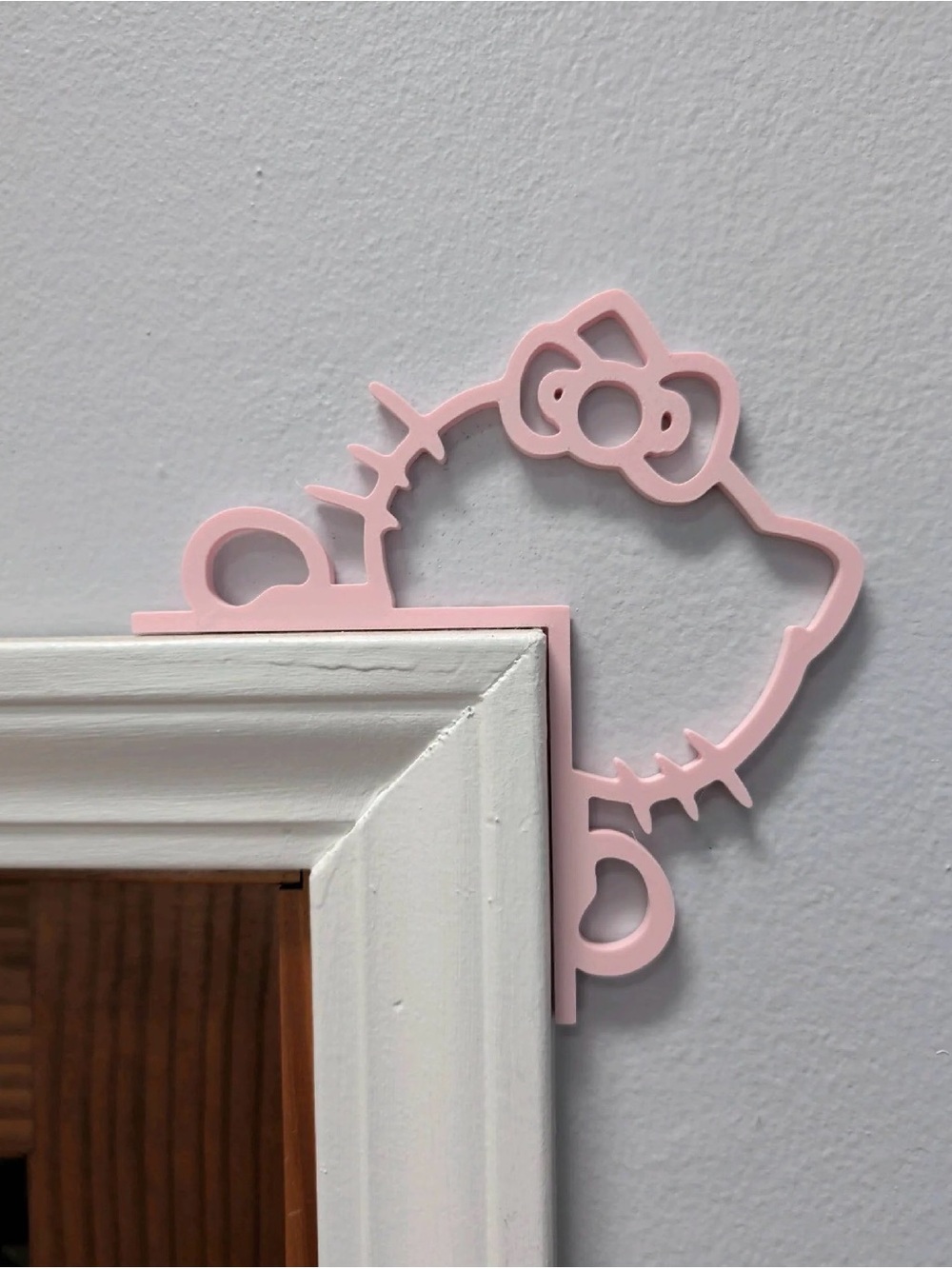 Pink Cartoon Silhouette Wall Mirror Accent - Cute Frame Corner Decor